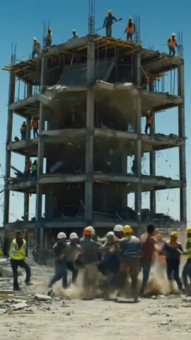 Workers on top, workers below... then the whole building falls 😱🔨 #constructionaccident #buildingcollapse #workersafety #engineeringfail #foryoupage #fyp #disastervideo