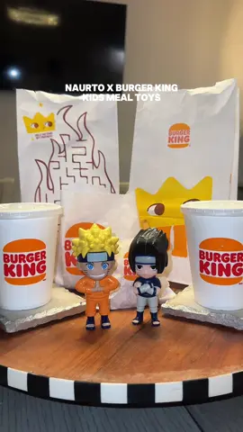 Naruto x Burger King kids meal toys are finally here!!! 🔥  We got Naruto & Sasuke on the first try! There are a total of 8 figures which include Naruto, Sasuke, Sakura, Kakashi, Rock Lee, Neji, Hinata and Gaara! Collect them all!!! 🌀🍥🥷⚡🌸 @Burger King  #naruto #narutoshippuden #narutouzumaki #burgerking #narutoburgerking #animefigure #anime #food #rocklee #gaara #sasuke #hinata #sakura #neji #kakashi #narutofan #fyp #foryou 