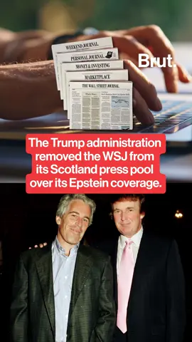 The Trump administration removed The Wall Street Journal from its Scotland press pool over its Epstein coverage. #Scotland #Trump #WallSteetJournal #PressPool #PressCorps #KarolineLeavitt #Press #Journalism #PressTour