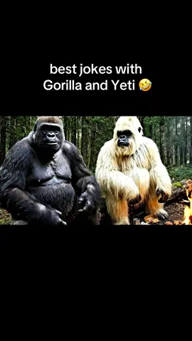 Best jokes with Gorilla and Yeti 😂 #gorilla #yeti #funnyjokes #veo3 #fyp