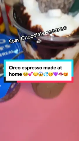 #oreo #espresso I love chocolate espresso it’s amazing 😻 #fyppppppppppppppppppppppp #thecheesecakeangel #foryoupage❤️❤️ #fypシ #coffeetiktok 