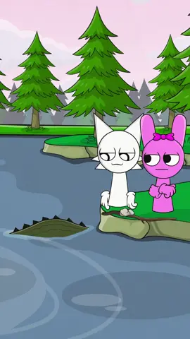 WENDA FREAKS OUT Over a “Crocodile”! 🐊🤣 Wait… It’s Just a Log ! | Sprunki Short #sprunki #incredibox 