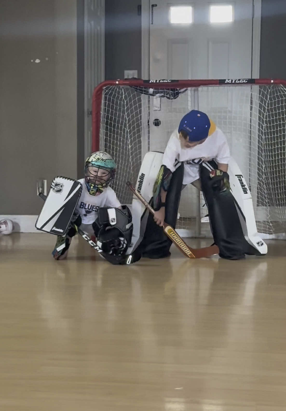 @Blacktop Print Shop sent the boys some awesome gifts! And needless to say the hockey ball machine will be used frequently! #hockey #NHL #hockeybrothers #hockeytiktoks #hockeytraining 