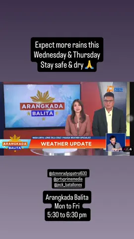 Lalakas pa raw ang ulan ngayong Wednesday and Thursday ayon sa PAGASA. Ingat po! 🙏