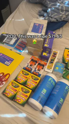 Back to school shopping for 2 kids is wild. 😩 This was just supplies not to mention Cali needs clothes.  #backtoschool #shopping #supplies 