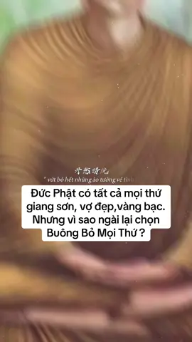 #CapCut Đức Phật có tất cả mọi thứ giang sơn, vợ đẹp,vàng bạc. Nhưng vì sao ngài lại chọn Buông Bỏ Mọi Thứ ?#phatphapnhiemmau #nammoadidaphat #xuhuongtiktok 