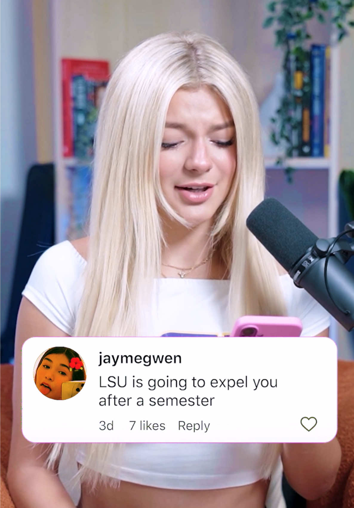 LSU would never expel me! #fypシ #college #Isu #gymnastics #viral #trend #blonde 