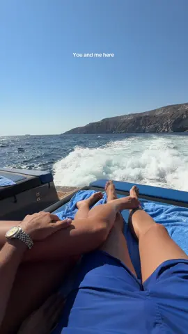 You and me here … #yachtlife #yachting #santorini #couplegoals 