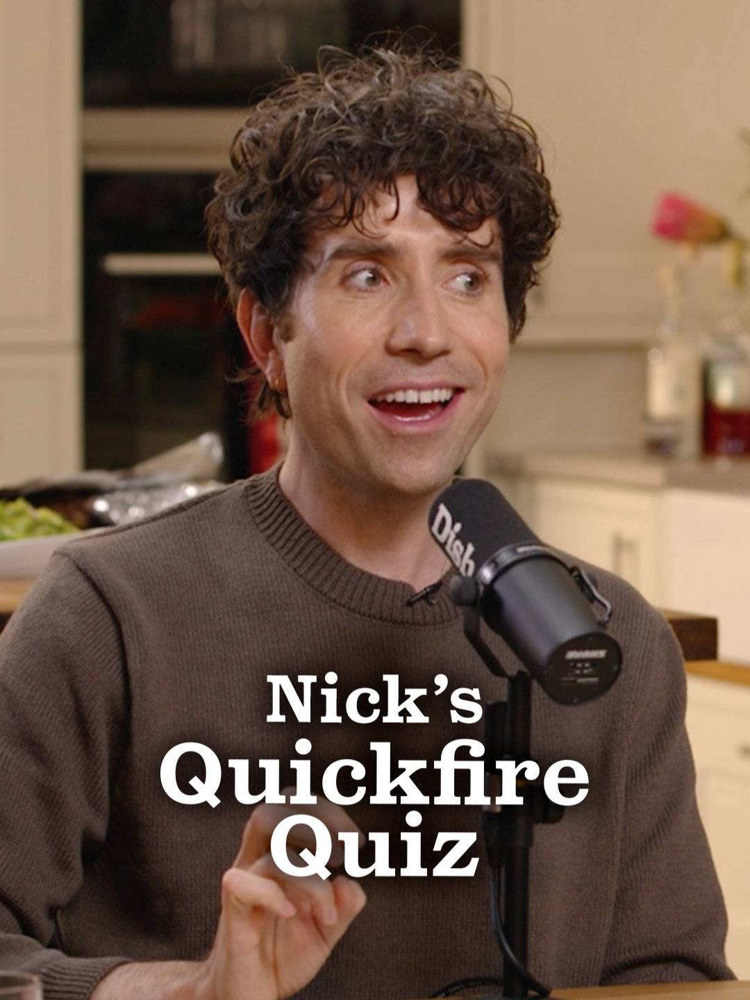 Nick's fast food quiz! 🔥👀  @waitrose @nickgrimshaw #AngelaHartnett #DishPodcast #Quickfire