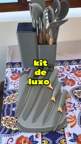Kit 19 Jogo Utensílios de Cozinha Luxo 19 Peças Com Tábua em Silicone Espátula Faca Tesoura em Várias cores  #cozinha #kitdecozinha #receitas  #foryoupage #tiktokshop 