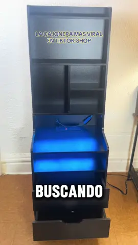 Tiene lucea led y enchufe🤩 me encanto!! #cajonera #gabetero #estante #hogar #habitacion #gabinetes #forniture 
