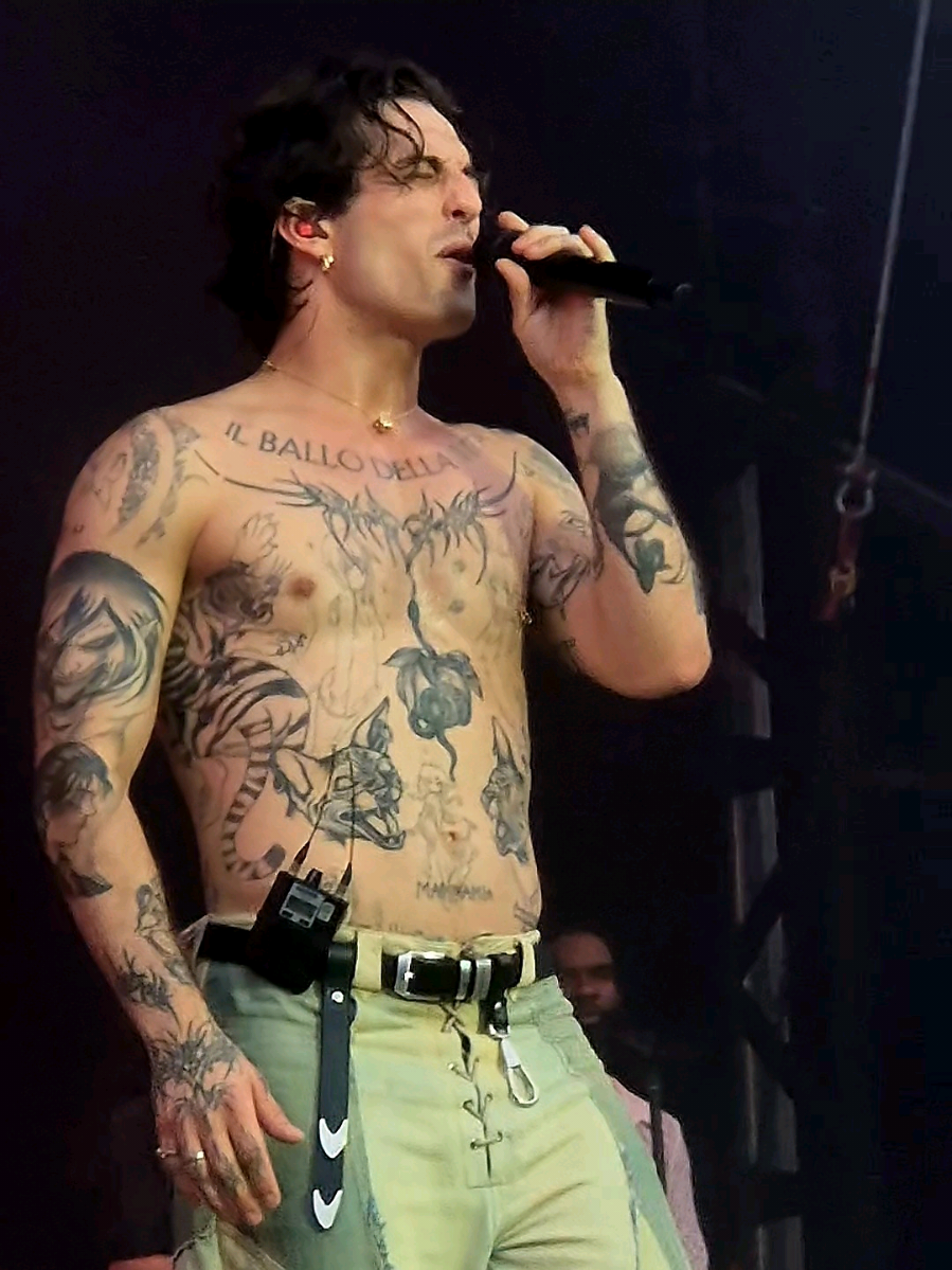 La chaleur a grimpé d’un coup aux Vieilles Charrues 🔥 Sexy Dami 🔥 #Damiano #DamianoDavid #VieillesCharrues #Charrues2025 #FLF #FunnyLittleFears #Festival 