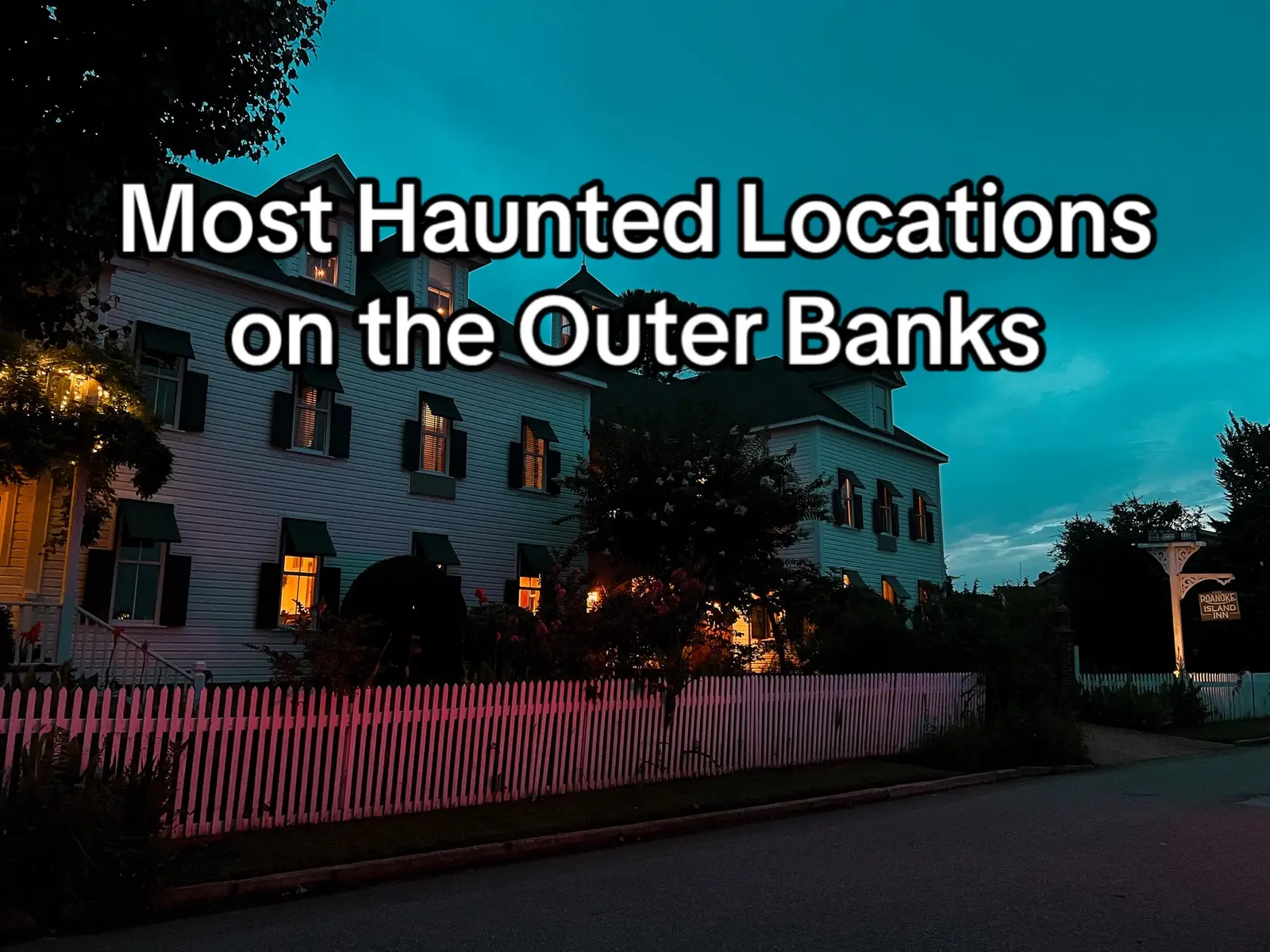 Most haunted locations in the Outer Banks 👻 How many have you been to?  #haunted #hauntedplaces #spookyszn #spooky #manteo #roanokeislandinn #kittyhawk #blackpelican #bodieislandlighthouse #whaleheadclub #coratree #oracokeisland #olddiver #hauntedobx #hauntedouterbanks #realghoststories 