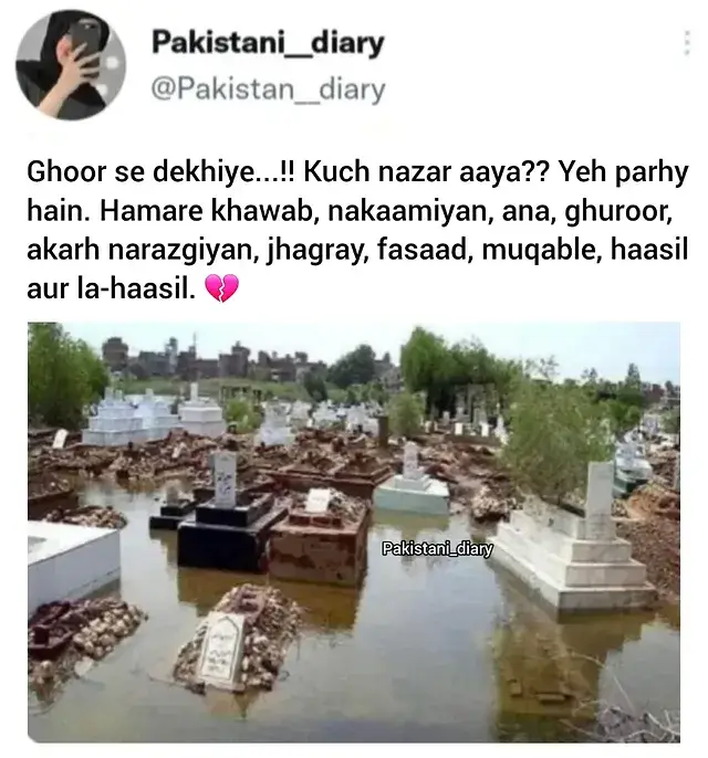 Look closely…   This isn’t just water over graves.   It’s a mirror of what we chase, fight for, and lose—ego, pride, grudges, dreams, failures… all buried. غور سے دیکھو… یہ صرف قبریں نہیں، یہ وہ سب کچھ ہے جو ہم دنیا میں لے کر چلے تھے۔   In the end, nothing remains but silence.     اس لیے عزت سے جیو، معاف کرو، چھوڑ دو…   Because one day, we’ll be here too. کیونکہ ایک دن ہم بھی یہیں ہوں گے۔🫂 #virall #foryoupage #fyp 