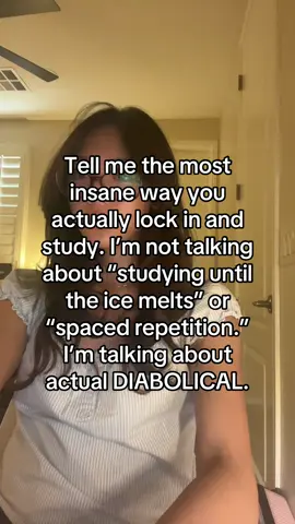 I’ll go first. One time, to actually lock in, I blasted rap songs and heavy metal one night before a test. At the same time, I was running Merlin AI in the background asking it to give me  50 quiz questions (both multiple choice and short answer questions) from my textbook 😣 #fyp #studying #studytok #merlinai #studyhacks 