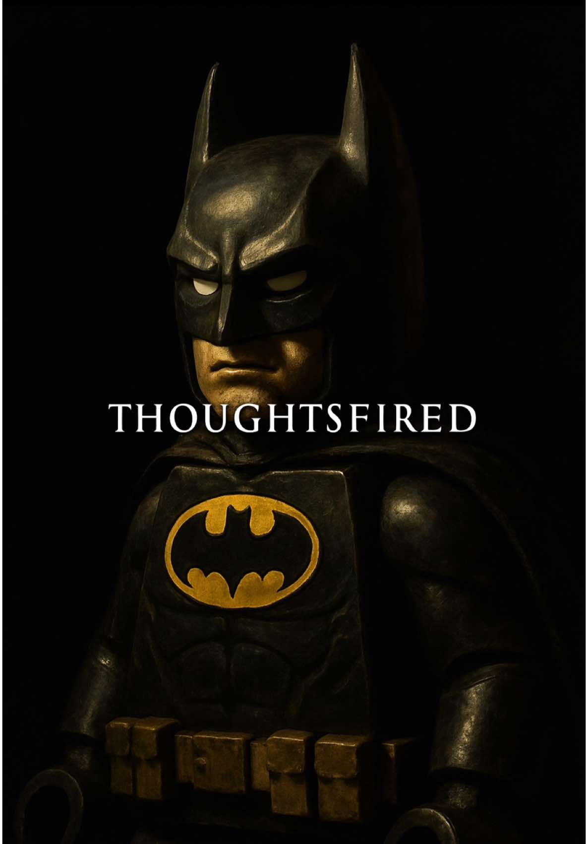 The beauty of Lego Batman shot vertically