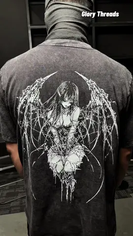 😈 Gym grind by day, angel in despair by . This washed oversized hoodie screams Y2K rebellion with every thread — streetwear for the lost & bold.#Y2k #Angel #y2khoodie #gothicstyle #DarkAesthetic