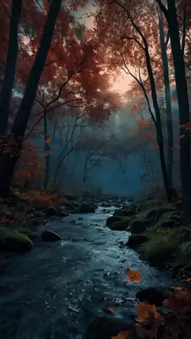 A silent forest whispers through the wind. Leaves fall, water flows, and the night listens. #NatureVibes  #NightForest  #digitalscenery  #RelaxingView  #soothingnature  #ForestMagic #VisualCalm  #mysticnight  #loopvideo  #TikTokNature  #AestheticEscape  #peacefulscenes 