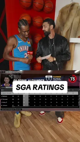 Shai looking at those old 2K ratings like…y’all really had me at a 73? 😂