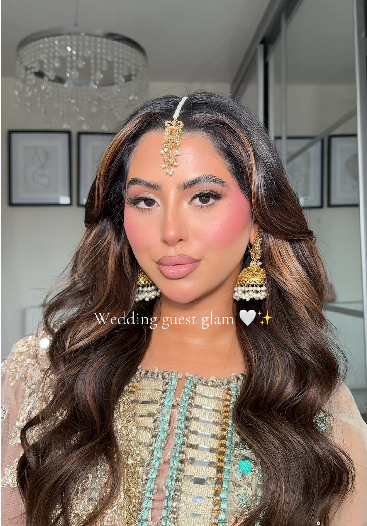 Wedding guest glam 🤍✨ Products used  @MaybellineUK grippy primer @VIEVE primer  @Charlotte Tilbury airbrush flawless foundation  @Huda Beauty corrector  @Hourglass Cosmetics concealer  @Too Faced born this way concealer  @maybelline eraser concealer  @rhode skin pocket blush  @Rare Beauty liquid blush  @hudabeauty easy bake loose setting powder @charlottetilbury bronzer  @charlottetilbury powder + blush duo  @NARS Cosmetics blush  @Morphe Cosmetics eyeshadow palette  @rimmellondon kohl liners  @maccosmetics highlighter  @charlottetilbury lip liner duo  @maccosmetics lipstick  @vievemuse setting spray  @maccosmetics lipgloss  #weddingguestlook #weddingguestglam #weddingguestmakeup #asianwedding 