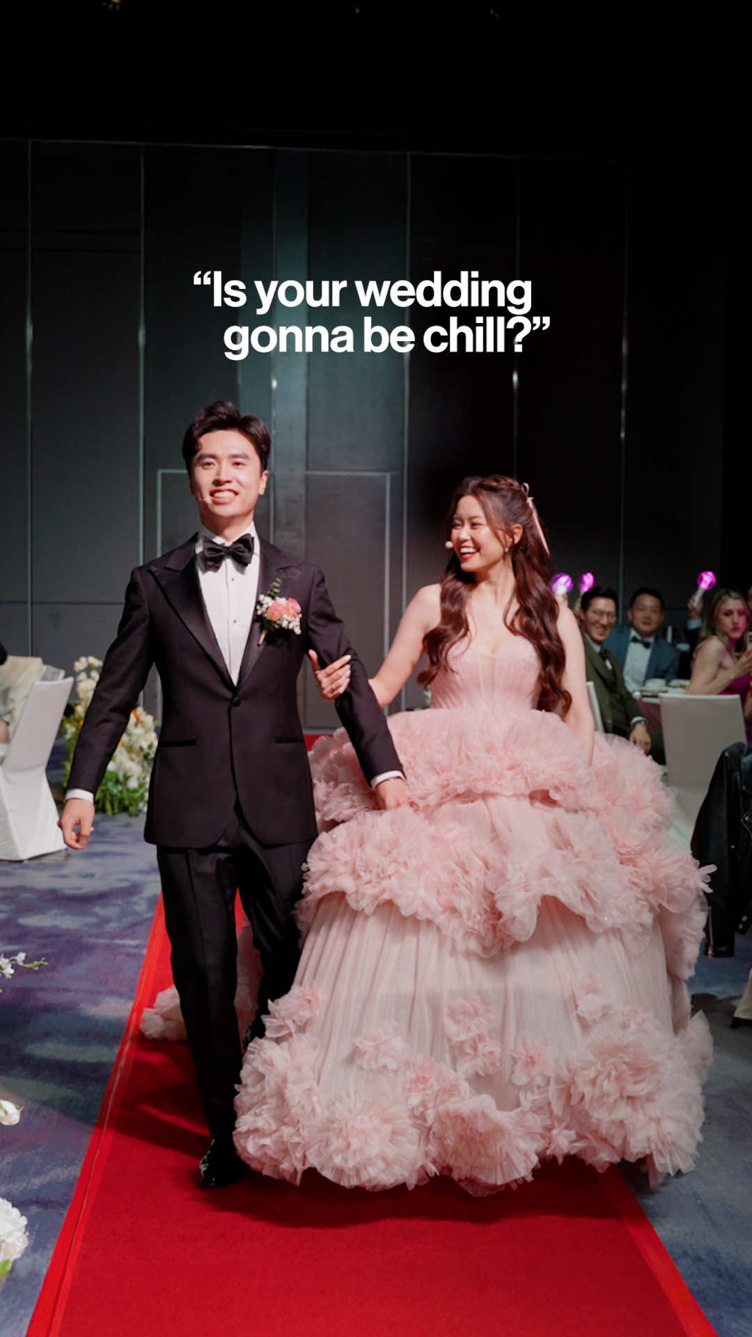 This was our wedding banquet entrance, and yes I did it while recovering from a sprained angle and laryngitis 🙃 but this is showbiz baby ~ Full live performance video on my YT 🫶 #chloeandkevin #chloesweddingseries #wickedthemedwedding #weddingbanquet 