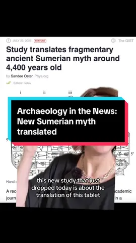 A new Sumerian myth just dropped! It’s not everyday you get a brand new myth but today is that day! #archaeologytiktok #archaeology #ancienthistory #history #mythology #sumerian #mesopotamia #translate 