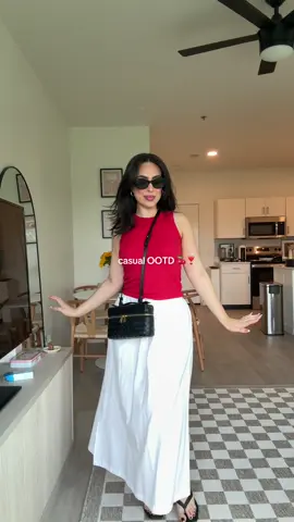 causal summer outfit inspo with a pop of red #OOTD #casualoutfits #casualstyle 