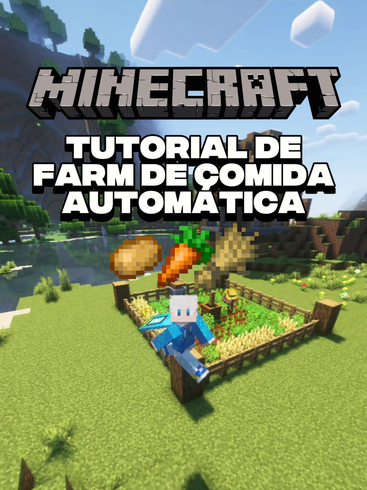 MINECRAFT, MAS É O TUTORIAL DE UMA FARM DE COMIDA! . . . . . . #Minecraftviral #MinecraftFarm #MinecraftFyp #Minecraft #Minecraftbut #DesafioMinecraft #OPMinecraft #Trend #Viral #MinecraftGameplay