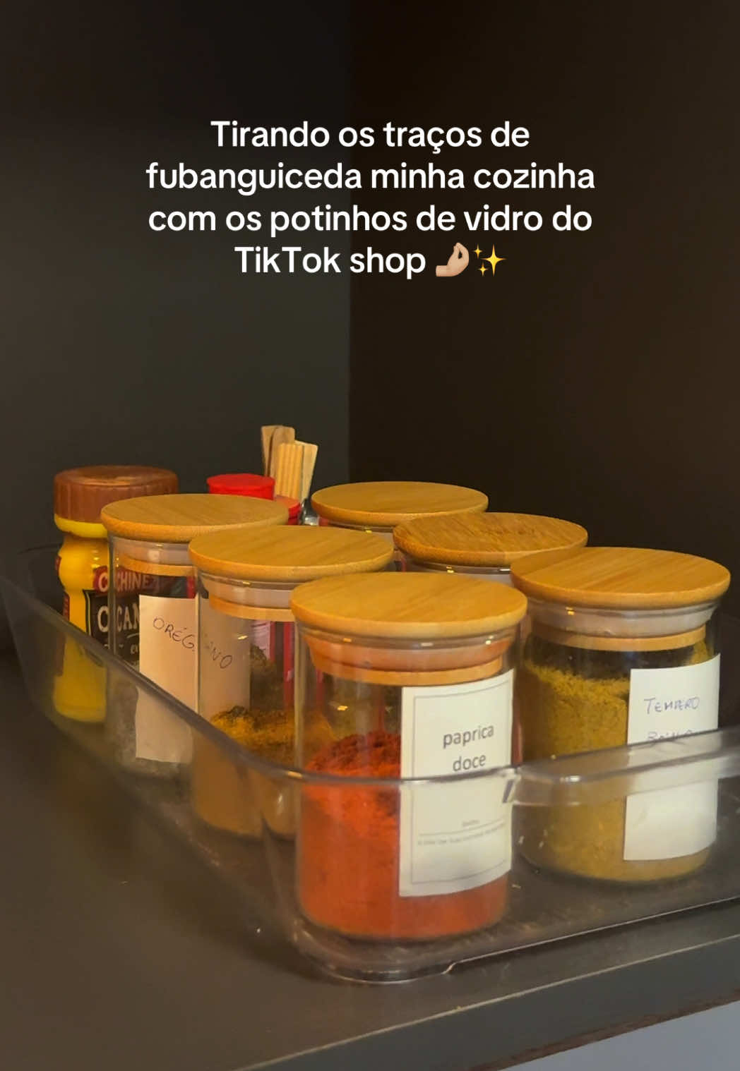 Melhor investimento é paguei só 40 reais no kit de herméticos ❤️ deixei o link no vídeo  #Home #casa #cozinha #temperos #organização #enxoval #tiktokshop Potes herméticos para temperos no TikTok shop 