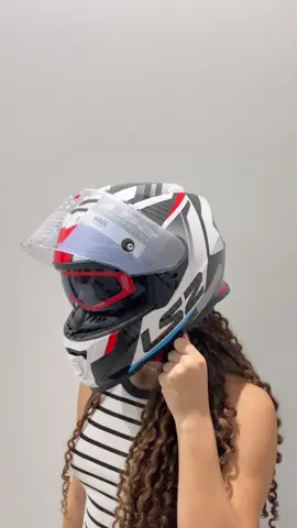 LS2 FF800 STORM RACER RED BLUE 🚀 #motos #ls2 #capacete #fyp #244 