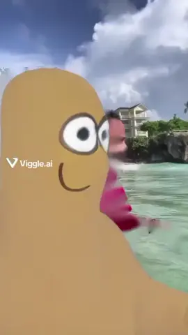 Me encanta la playa porque todo es pa- (Pou) #pouiameme #IA #pou #ia 