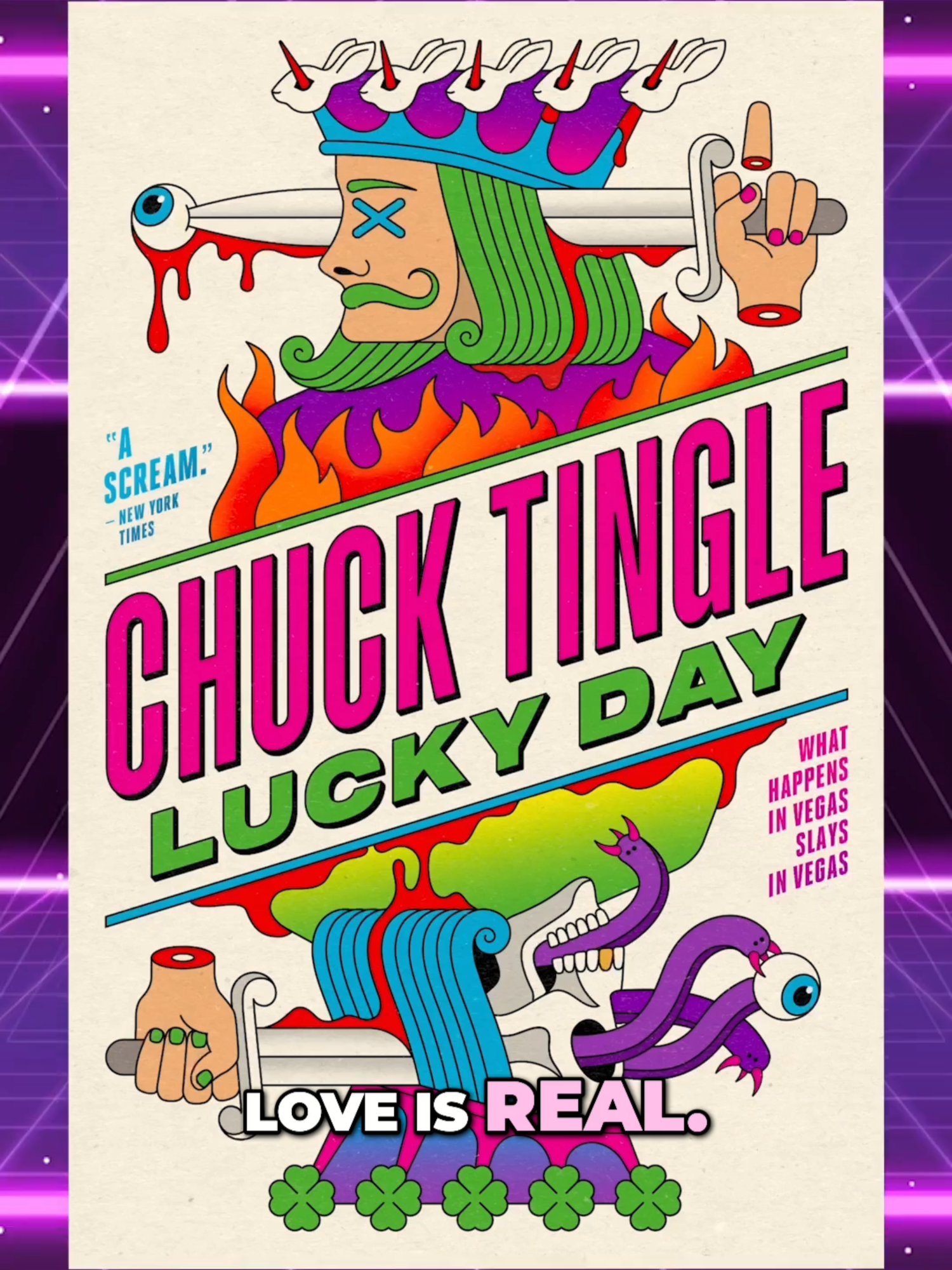 Dr. @realchucktingle is back with a special message for the Buckaroos and everyone who wants to join the trot to prove LOVE IS REAL! LUCKY DAY is out everywhere on August 12th, grab your copy whereverbooks are sold🎲 #luckyday #chucktingle #loveisreal #Horrorbook#Horrornovel #horrorbooktok#horror#BookTok#Book#Bookish#reader #reading #newbook #bookrecommendations #bookrecs #read #torpublishinggroup #hardcover #tornightfire #nightfire #Loveisreal #buckaroo