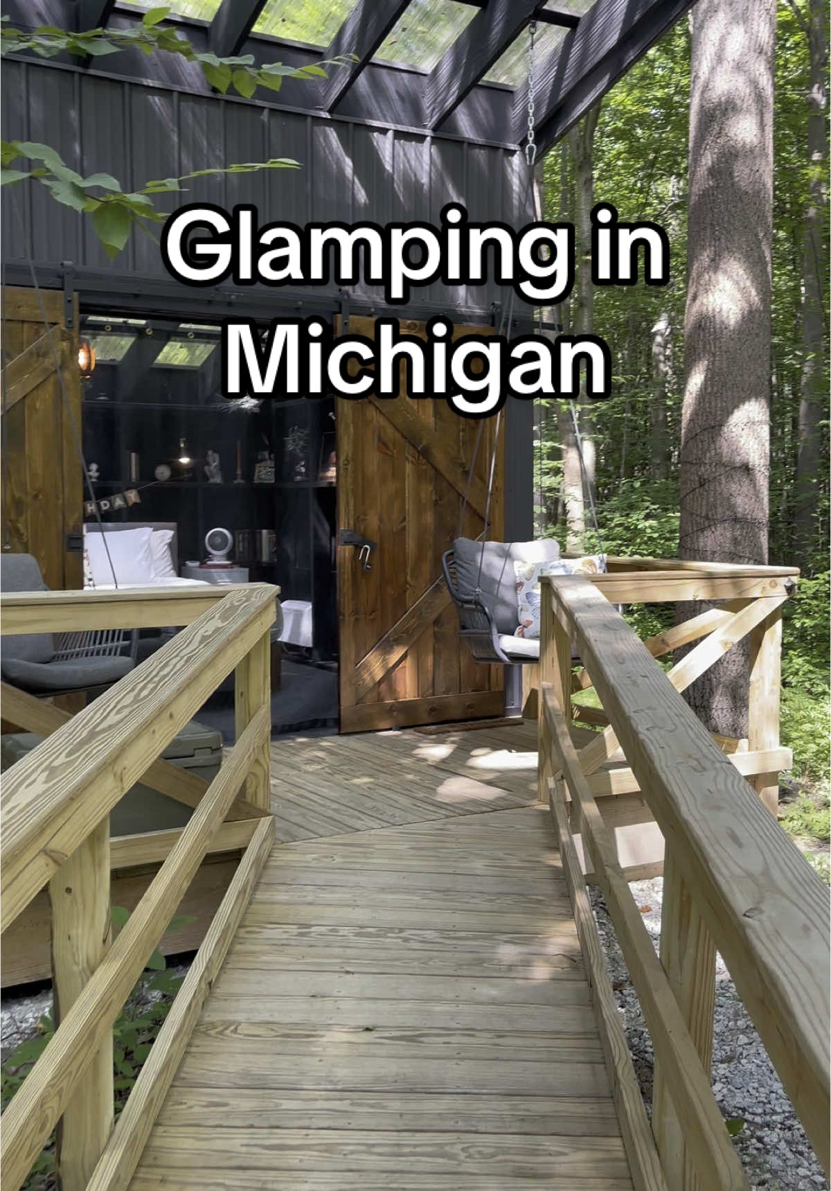 What a great weekend at the Woods Luxury Camping! Truly even better in real life than online. Highly recommend adding this spot to your list! 💫🌲 #michigantravel #michigan #luxurycamping 