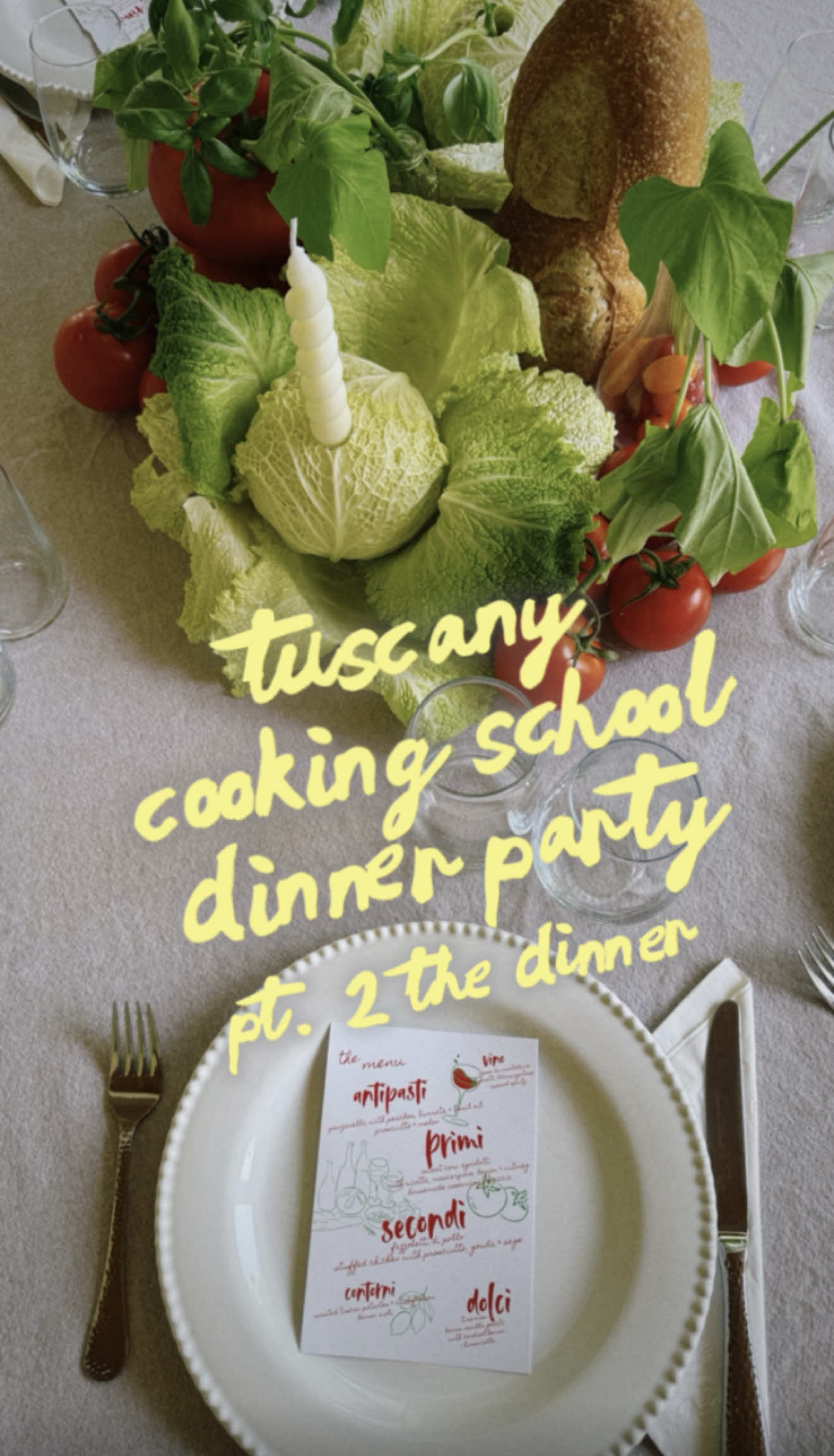 Part 2 of the Tuscany dinner party! And guess what? Every. Single. Recipe. Is. Written. For. YOU check out the link in my bio for my substack & you’ll find them there! Make sure you subscribe for more recipes & fun food ideas!  #food #dinner #hosting #creatorsearchinsights #fyp #eat #cooking 
