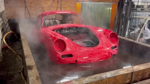 Chemical dipping a 1960 Porsche 356b from start to finish. #porsche #restoration #cars #tiktokautocampaign #classiccar 