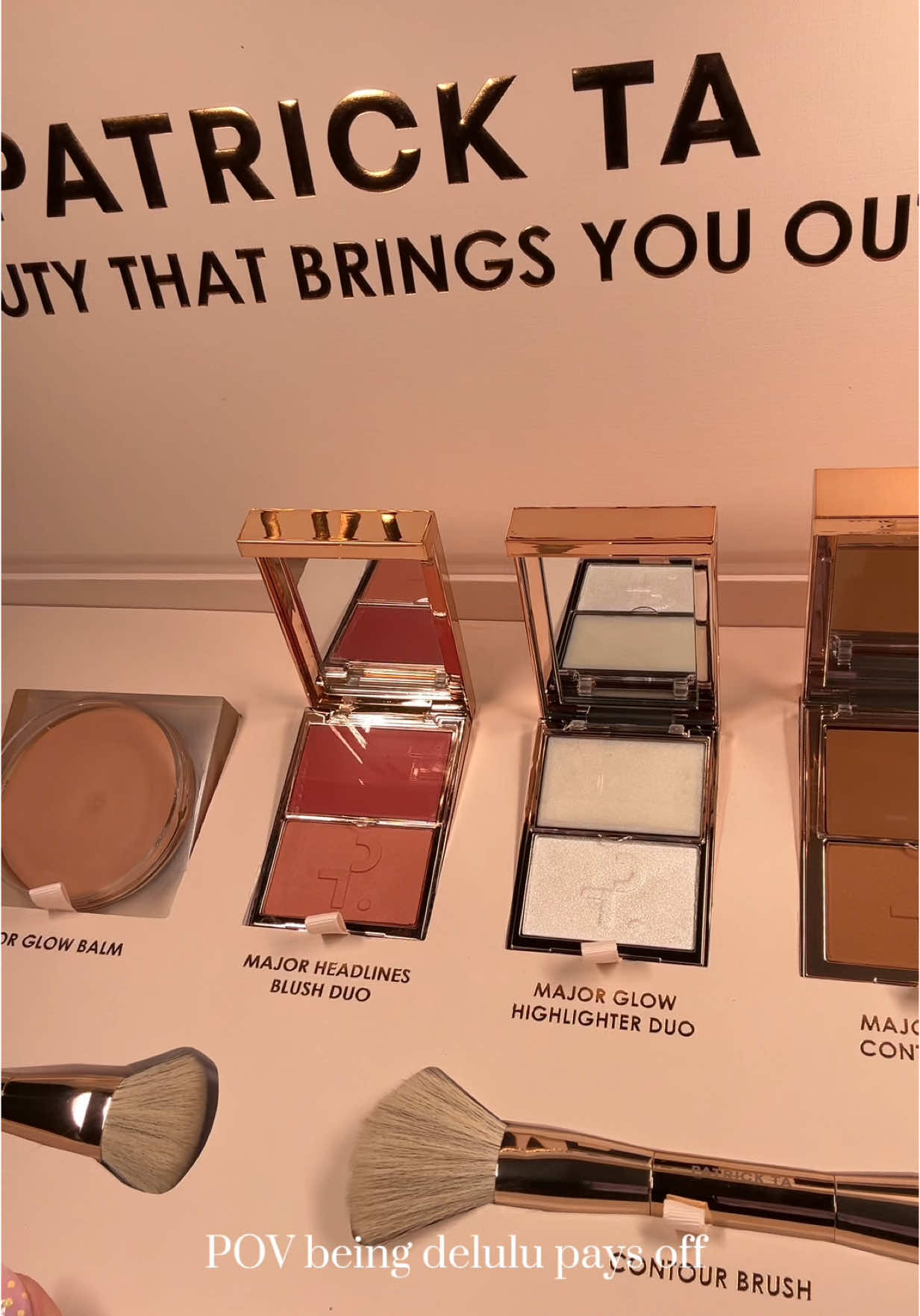 Being delulu is the only way. If you needed a sign to chase the dream, this is it. Let’s all be unhinged with purpose   @patrick ta @maccosmetics @pradabeauty @Sol de Janeiro @mondayhaircare @Viktor&Rolf Fragrances  #PRPackage #prhaul #fyp 