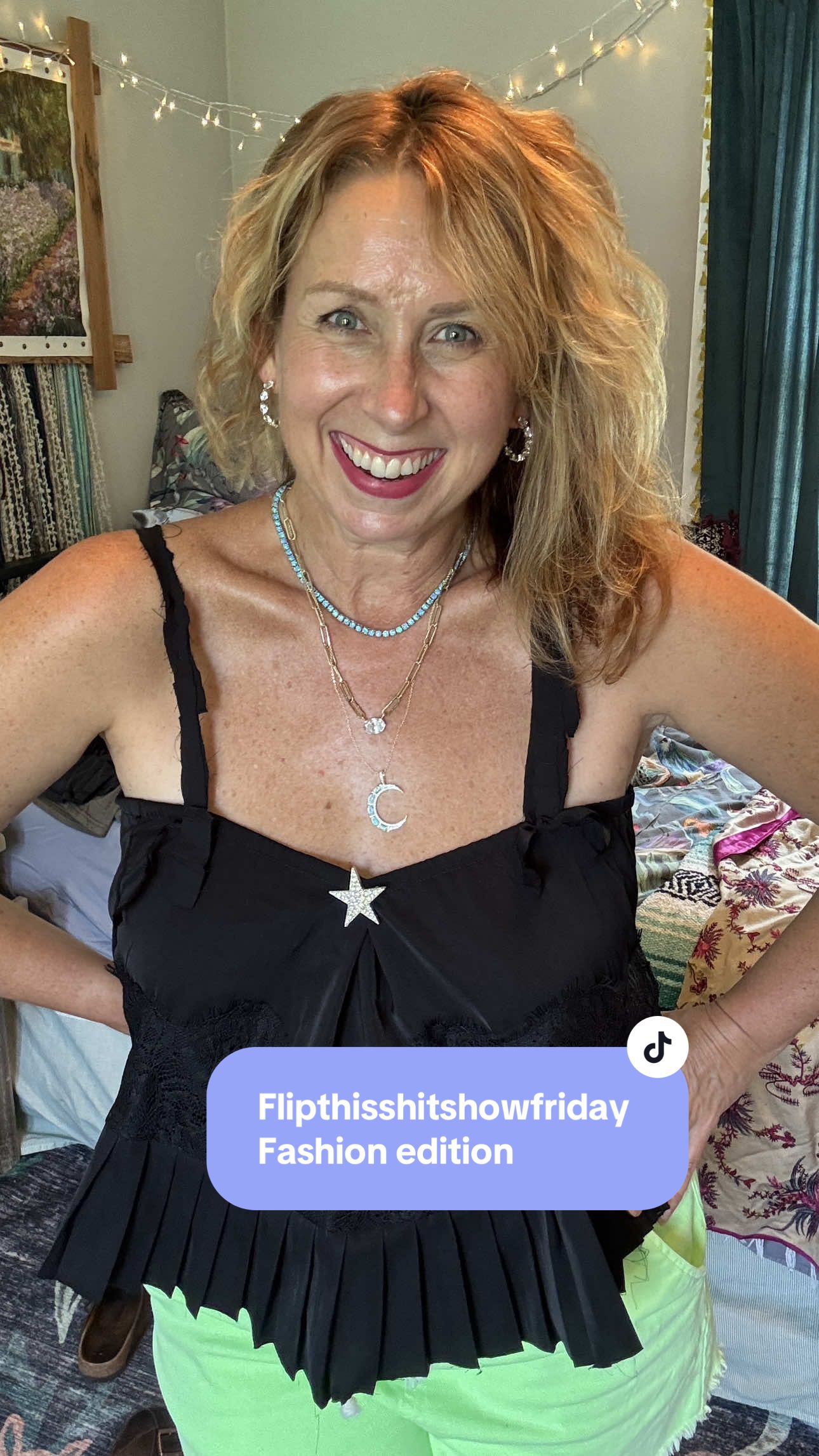 #flipthisshitshow #flipthisshitshowfriday fashion edition! Listen, this ain’t about perfection. It’s about starting to do something I love again. Playing. Creating. And I saved a skirt with blown out elastic from the trash! So show your art, your projects, talents or whatever! Someone in this world needs to see it. Applaud each other. This world needs more art, love, creativity and kindness than ever.  All jewelry by @Melinda Maria Jewelry use code BETHR for 10% off  #bethsboholife #bohofashion #bohovibe #over40andfabulous #upcycling #fashion #justbeyou #genx 