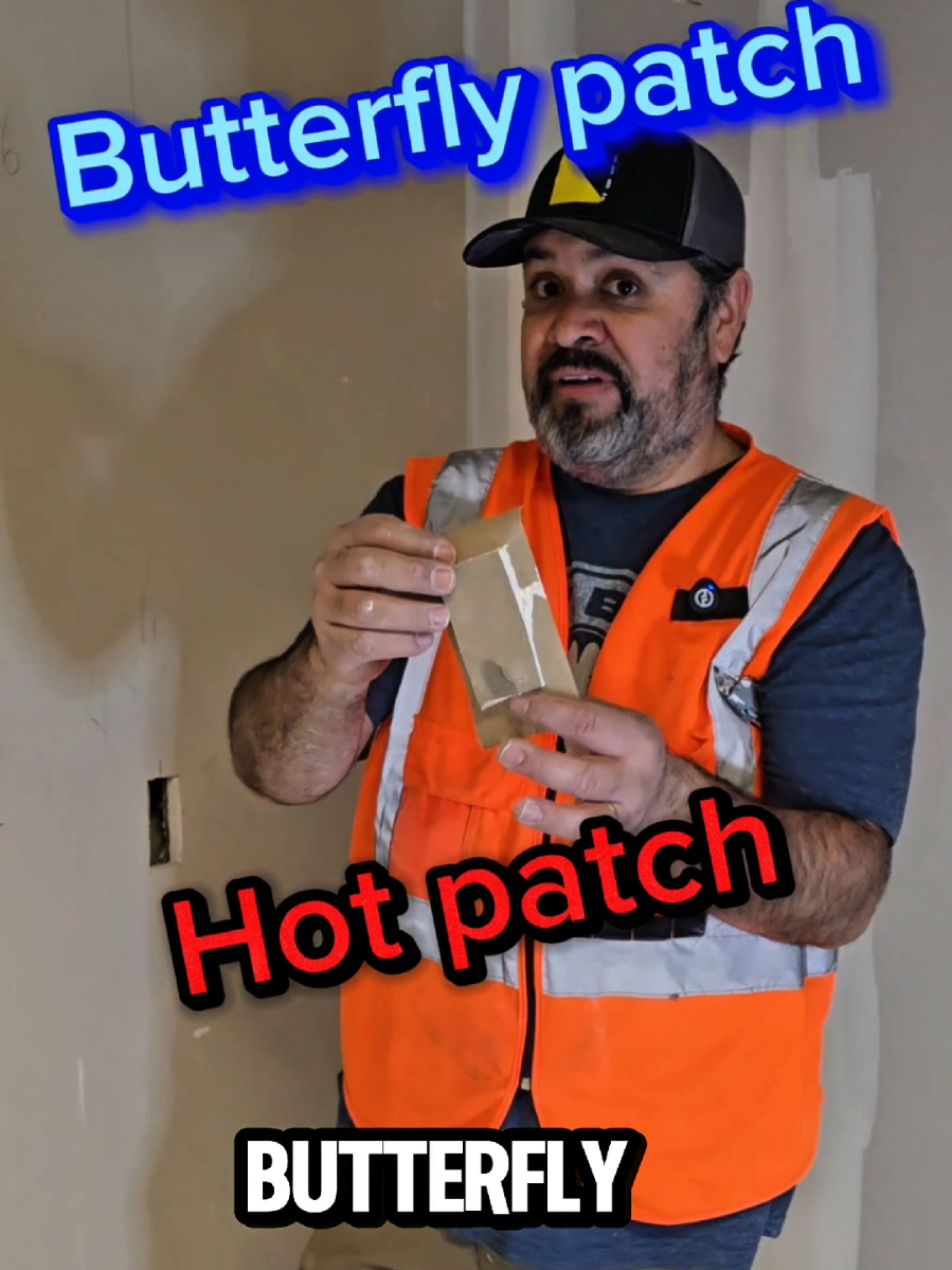 Como reparar una pared de drywall de forma rápida.  How to patch a hole in the wall. A este parche de drywall  se le llama, hot patch, California patch, butterfly patch, parche caliente, Blowout patch,  parche caliente, parche mariposa, hat patch, California patch o simplemente PARCHE. #drywallrepair #drywall #drywallfinisher #construcción #DIY 