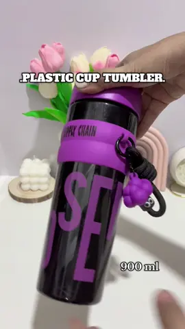 Super cute tumbler big plastic cup 900 ml with free accessories ang ganda✨#tumbler#plasticcup#bigsize#sportstumbler#musthave#fyp 