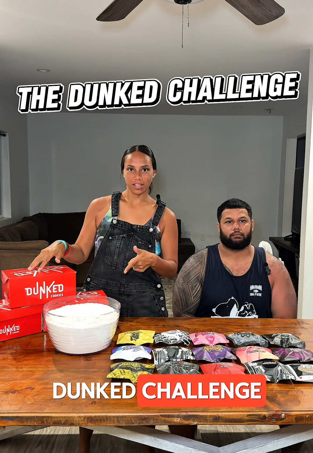 Who got dunked first?👀 We tried @Dunked Cookies® and it was 🔥🔥🔥🔥 They are located in Utah but they ship nationwide!! Go check em out🙌🏾 #Couple #Challenge #Marriage #Dunked #Cookies
