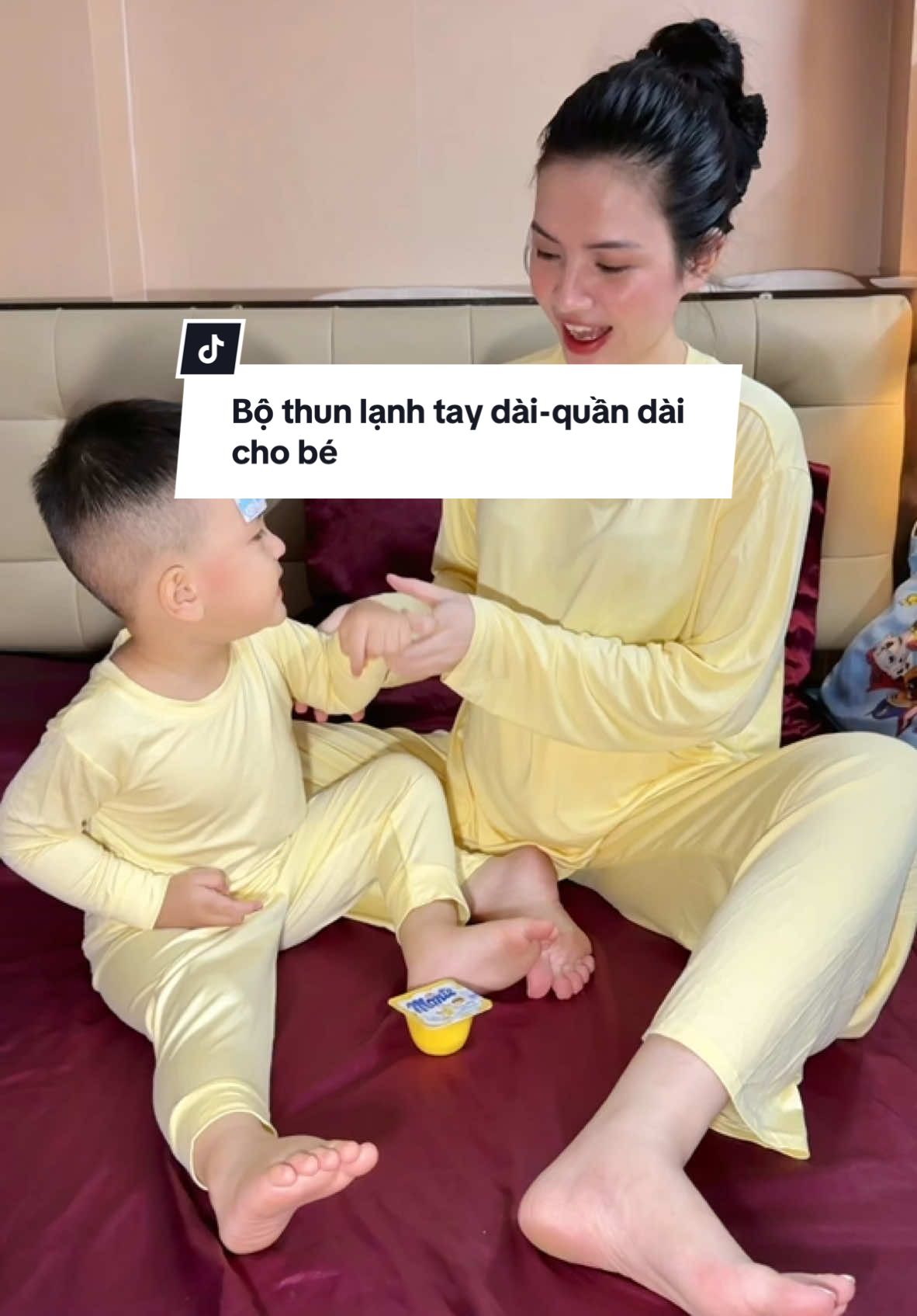 Bộ thun lạnh tay dài-quần dài mùa mưa mưa bé mặc sướng lắm các mon #mebimsua #xuhuong #thoitrangtreem #dobochobe 