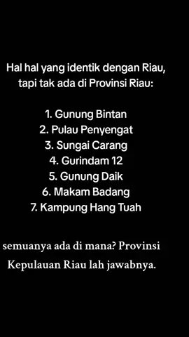 Masih pantas kah Provinsi Riau bernama Provinsi Riau? sedangkan hal hal di video ini gak ada di Provinsi Riau itu sendiri. adanya justru di Provinsi Kepulauan Riau. #sejarahriau #sejarahkepri #riau #kepri #gurindam12 #gunungdaik #kepulauanriau