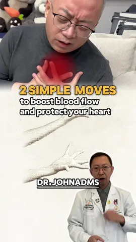 Heart Saving Moves Two simple exercises to boost blood flow and protect your heart. #HeartHealth #HeartAttackPrevention #FingerExercises #CardioCare #HeartCare #BloodFlowBoost #drjohnadams #fyp 