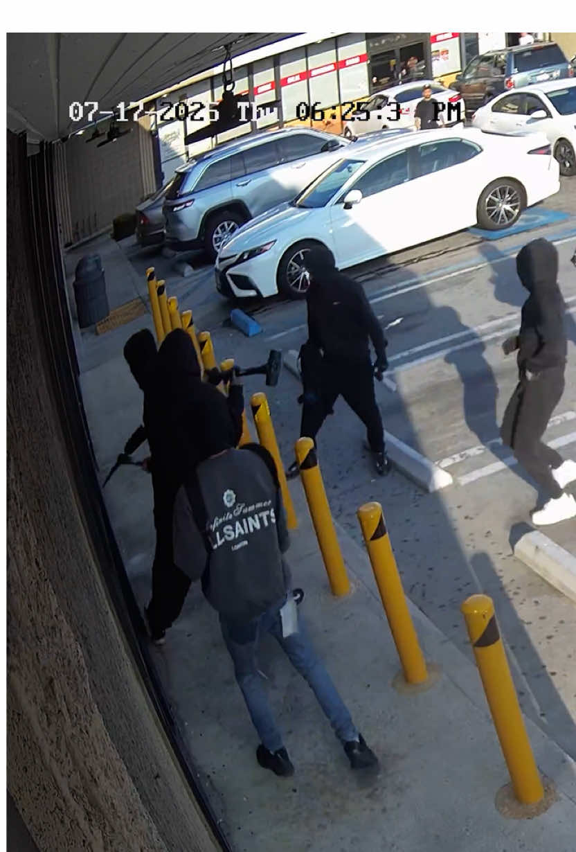 El dueño de una joyería en Anaheim, California, ahuyentó a más de una docena de ladrones con un solo disparo de advertencia desde el interior de su tienda la semana pasada. Las imágenes de seguridad muestran cinco autos estacionándose frente a la Joyería Al-Amira el pasado jueves a las 6:30 p. m. El grupo de entre 15 y 20 personas, vestidos con sudaderas con capucha y mascarillas, intentó romper la puerta principal con mazos. El dueño dijo que no quería herir a ninguno de los posibles ladrones, así que disparó a propósito hacia el techo, donde la bala se alojó en el cristal blindado. Al-Amira es la tercera joyería de Anaheim en ser atacada en aproximadamente un mes, según las autoridades. La policía indicó que logró identificar una matrícula de los cinco autos involucrados y que está siguiendo otras pistas.