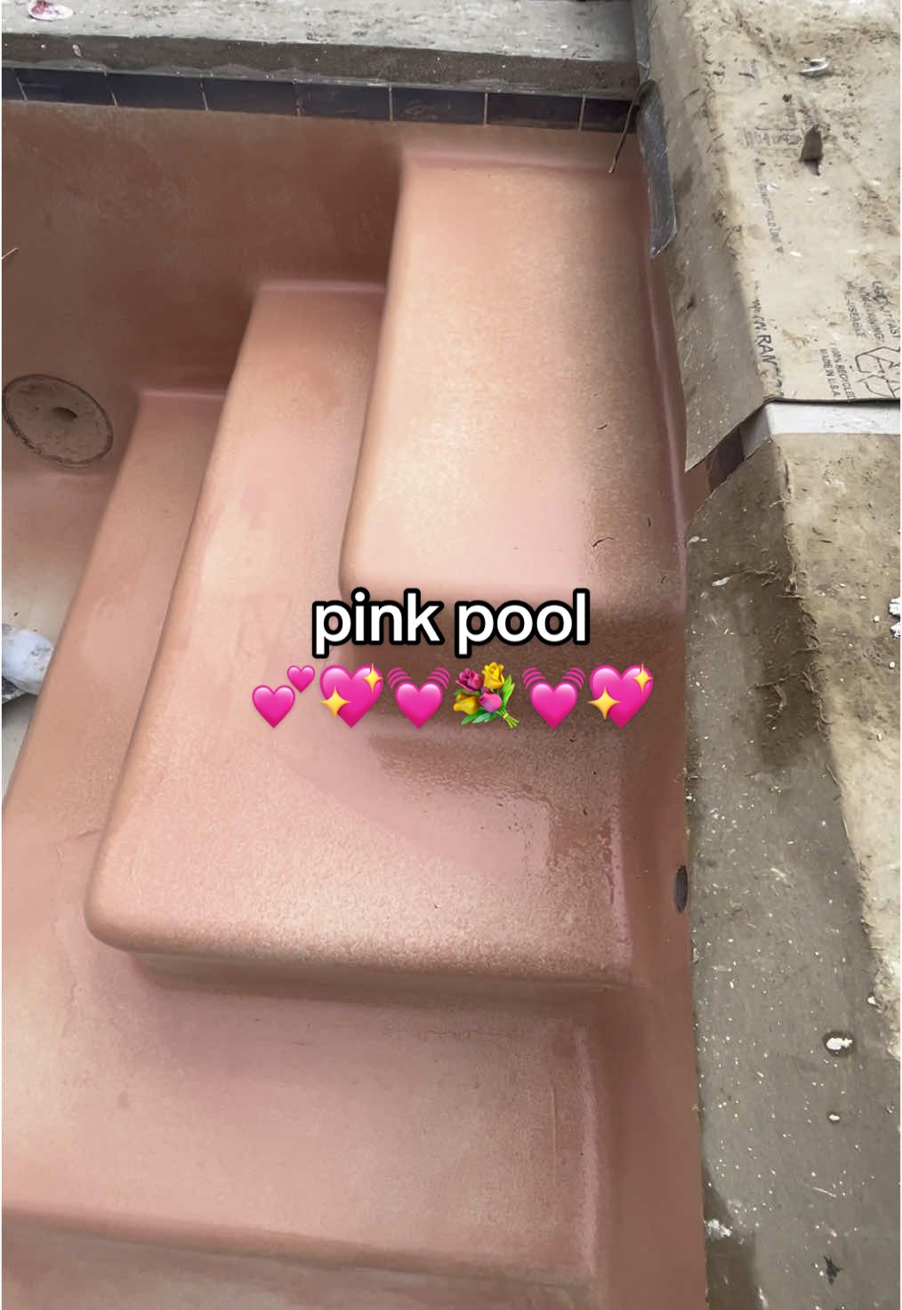 what do you think ? 💖💞💕🌸 #novapoolplastering #nova #pinkpool #satisfying #beforeandafter #backyardvibes #summervibes #plastering #pebble #pinkaesthetic #pink 