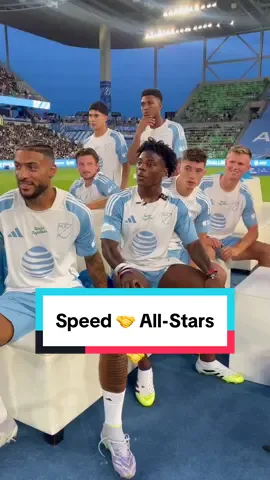 Just one of the guys 👊 #MLS #Soccer #mlsallstar #speed @IShowSpeed @AT&T 