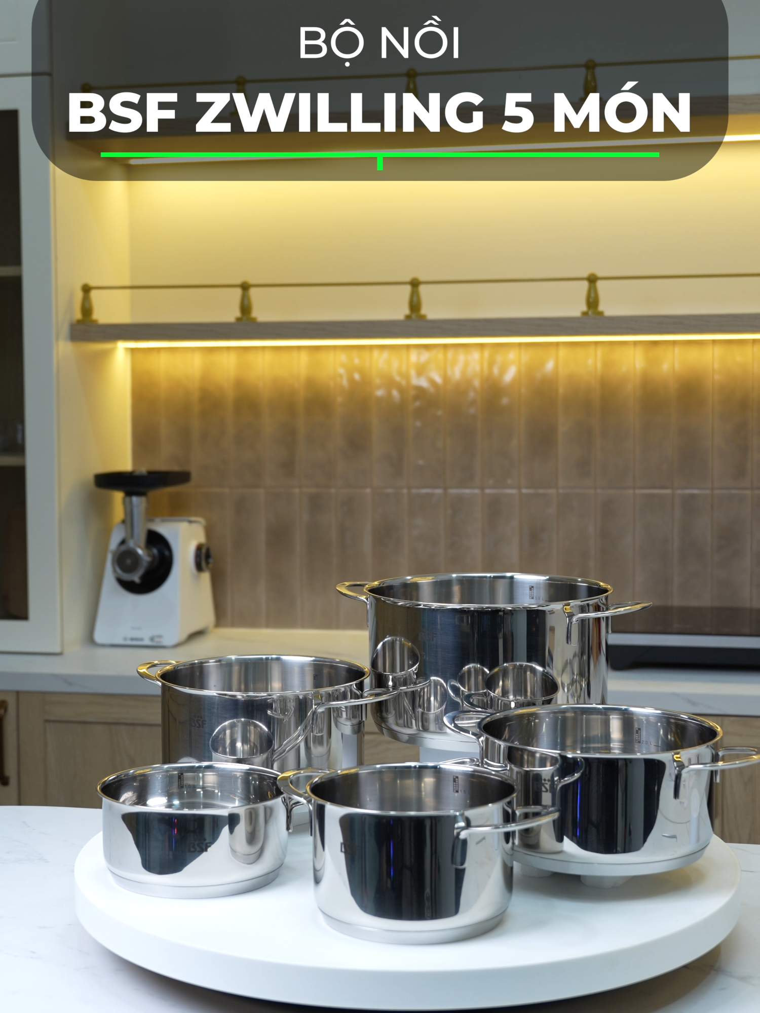 Bộ nồi BSF Zwilling 5 món #germanysnt #giadungnoidiaduc #giadungcaocap #giadungthongminh #Zwilling #bonoi5mon #bep #yeubep #yeubepnghiennha #nauan #housetour #xuhuong