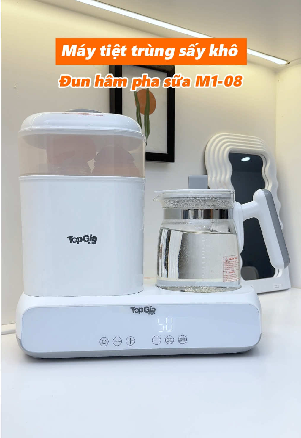 Ba mẹ nào còn chưa sắm thì quá là sai lầm nha #xh #maytiettrungbinhsua #tiettrunghoinuoc #maytiettrunghoinuocm108 #binhsuachobe #topgiakids #antamvuisam 