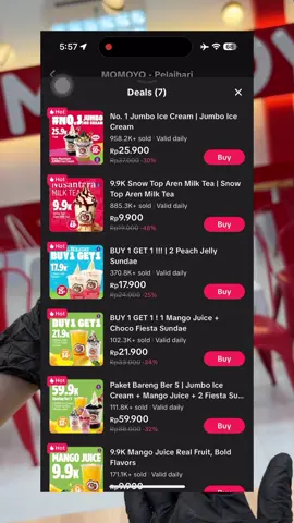 Snow Top Aren Milk Tea✨, Bisa kalian dapatin dengan harga promo dengan cara beli di take lokasi video ini🥰 #promomakangajian #momoyo #icecream #milktea #jumboicecream #lemonade #momoyobear #promomomoyotiktok #promomomoyoterdekat #promomomoyohariini #fyp #foryou #fyppppppppppppppppppppppp 