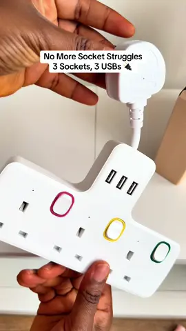 Multi Plug Extension 3 Way 3 USB with Flexible Plug, Mscien Individual Switched Socket Extension Adapter, Plug Extension Adapter @mscien.uk  #SmartHomeEssentials #PlugAndPower #USBChargingStation #HomeGadgetFinds #TidyTechSetup #mscien #CapCut 